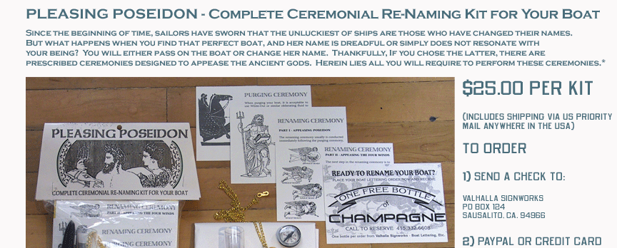 Boat Re-Naming Kit from Valhalla Signworks