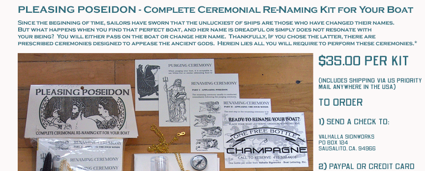 Pleasing Poseidon Boat ReNaming Kit