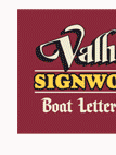 Valhalla signworks boat lettering etc